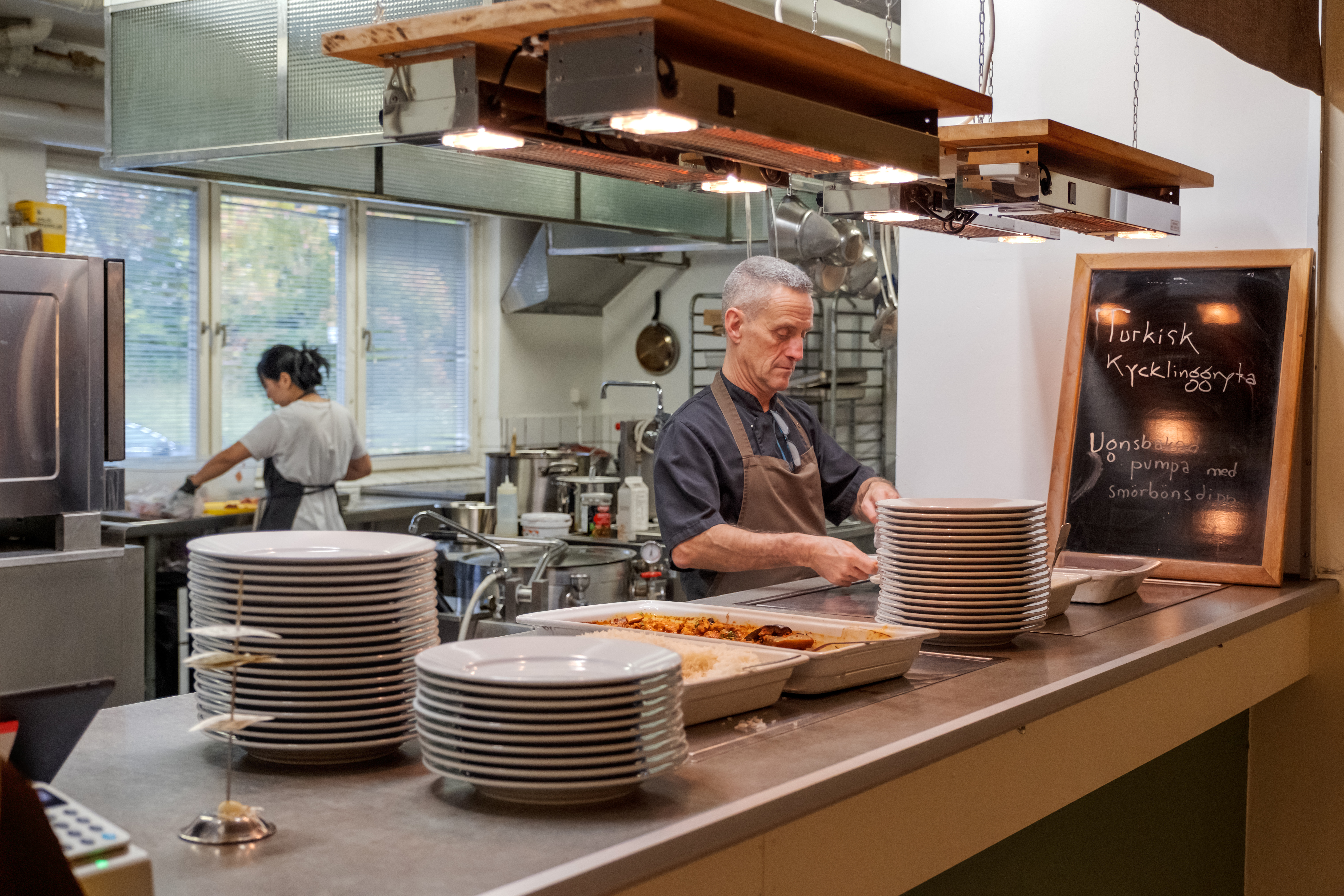 Lunch buffet at Restaurang Campus in Bromma