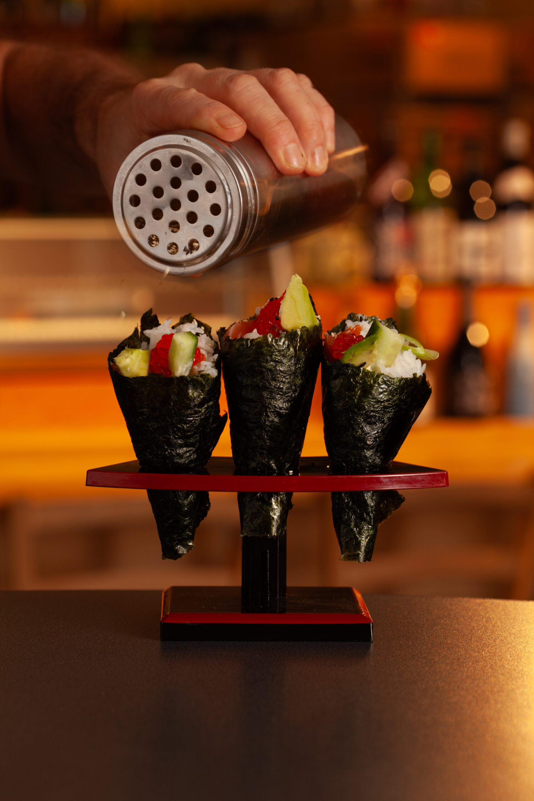 Sushistrutar med sesamfrön