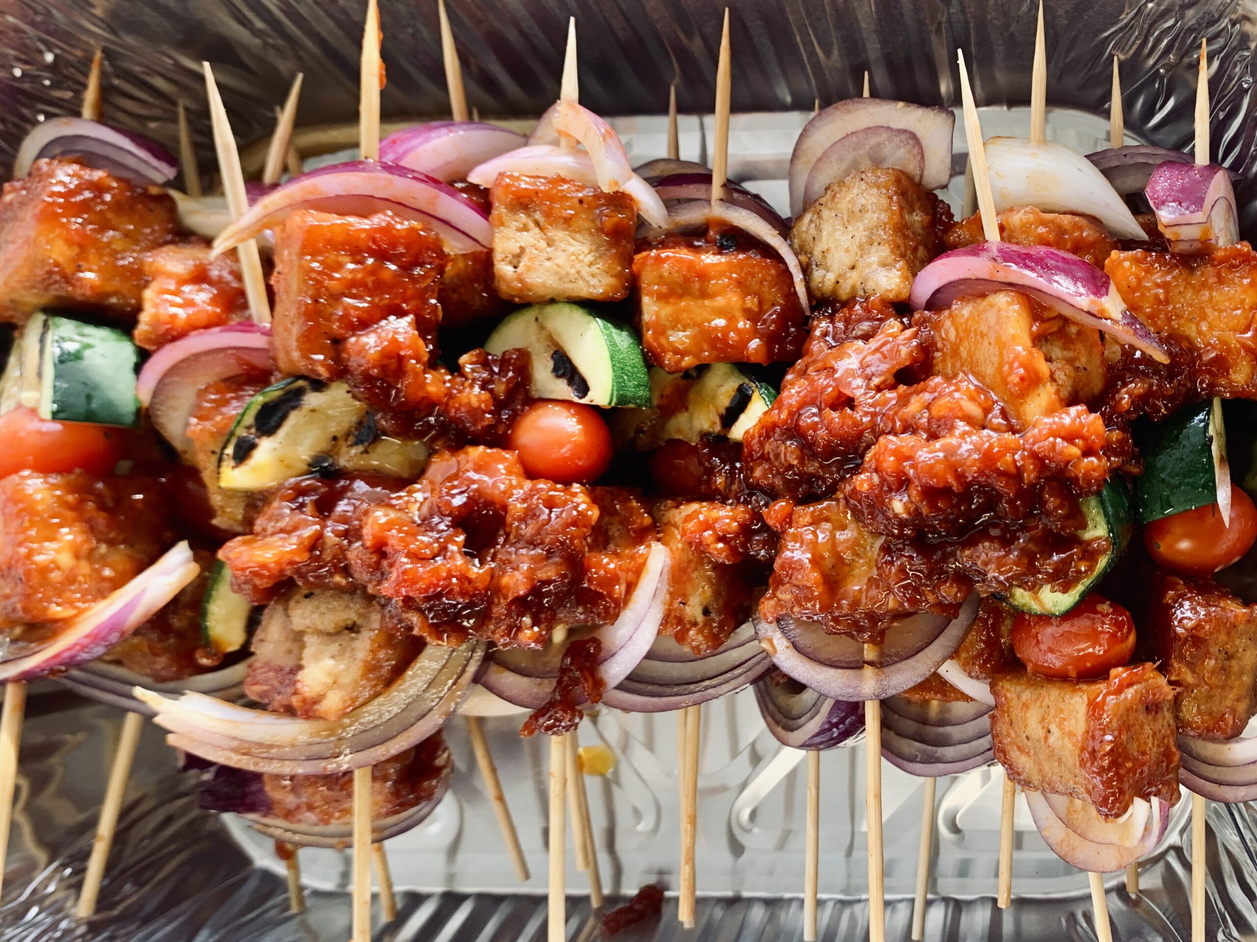 Tofu skewers – vegetarian finger food